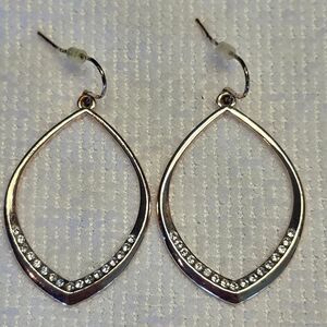 Elegant Gold and Silver Teardrop Earrings